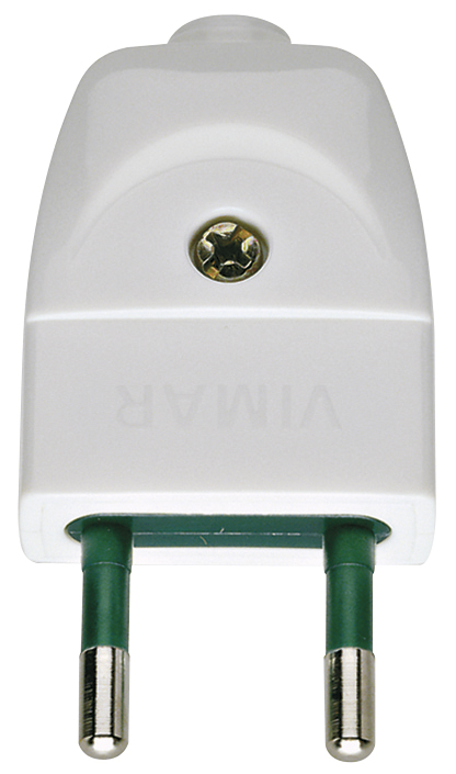 Vtikač 2P bel euro 00200.B