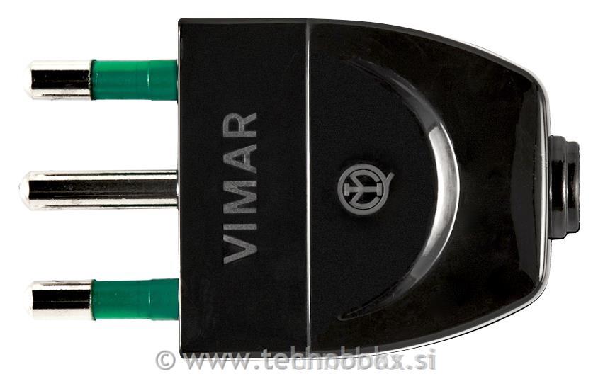 Vtikač axial 16A črn