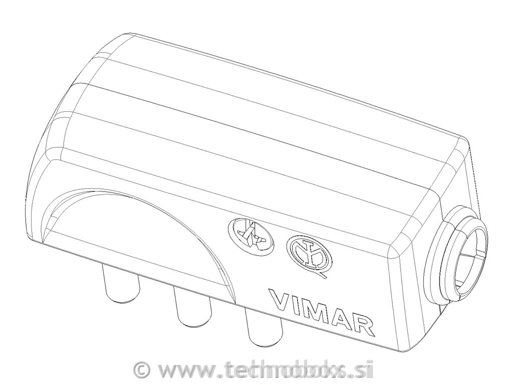 Vtikač 2P-E 90st. črn