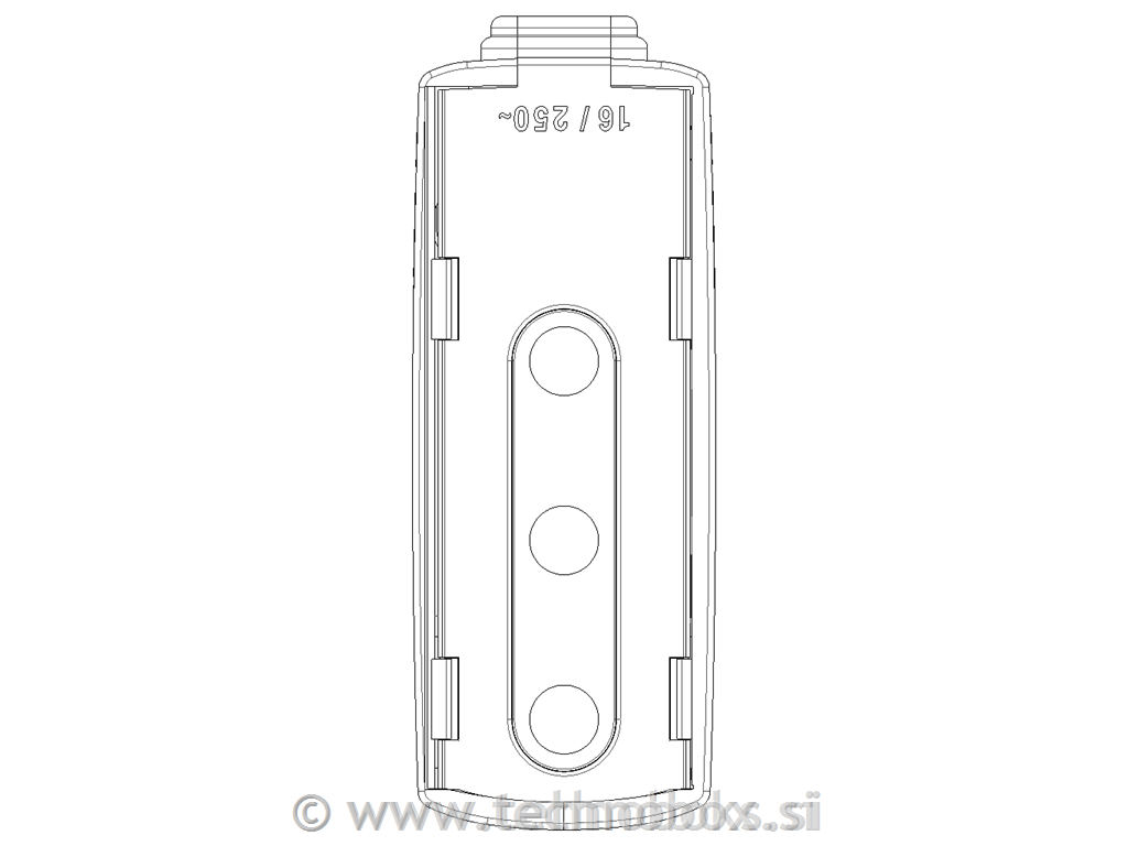 Vtikač 90 st. 16A črn