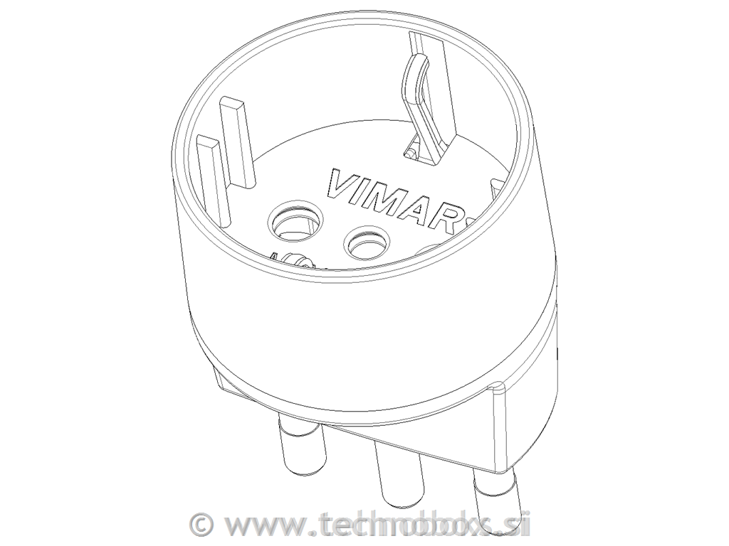 Adapter S17 + P30 vtičnica črna