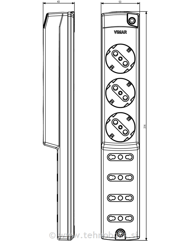 Multi-vtičnica 3P30+4P17/11 črna