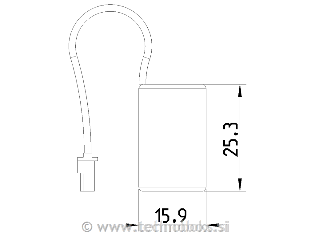 Baterija polnilna Ni-MH 4,8V 80mAh