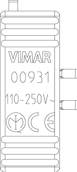Tlivka LED ožičena 110-250V 0,5W oranžna
