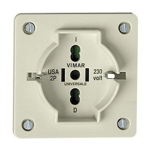 Vtičnica univerzalan USA,ITA,ENG - bež