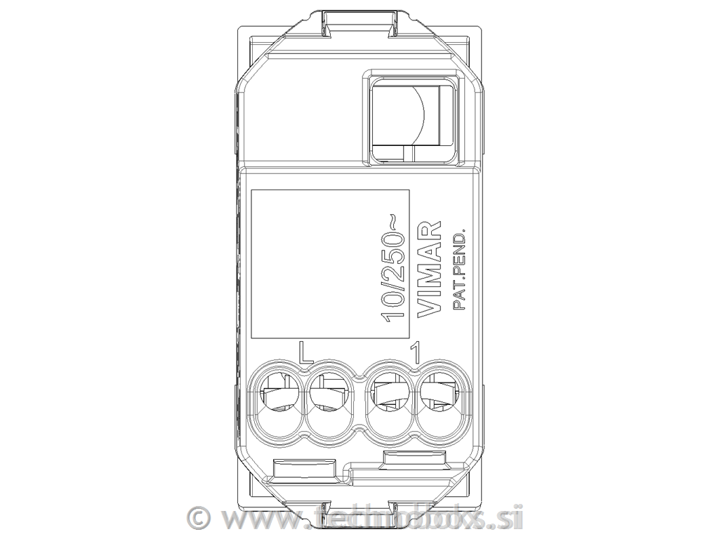 Tipkalo 10A 1M belo 9008