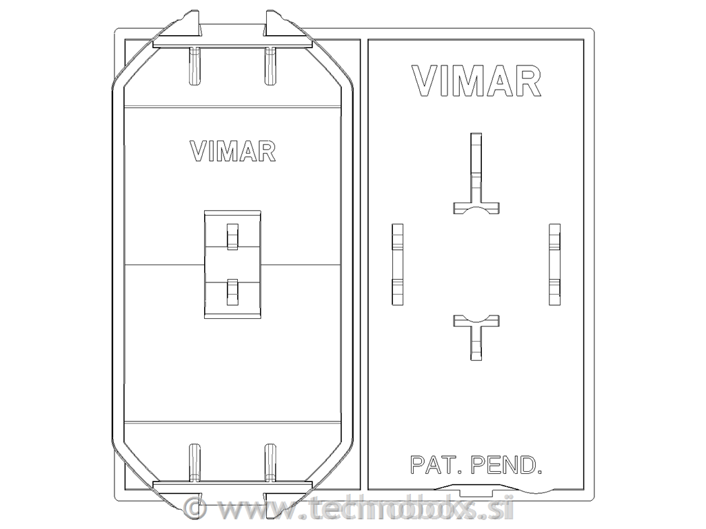 Tipka stikala 2M bela