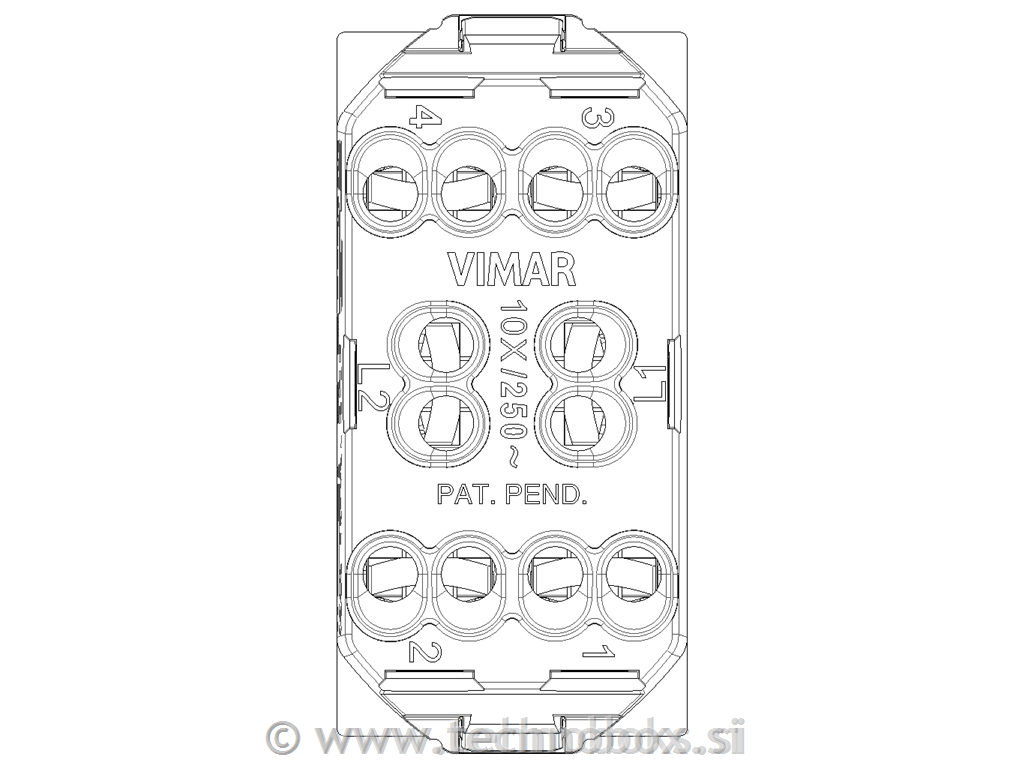 Stikalo za rolete 1-0-2 10A belo