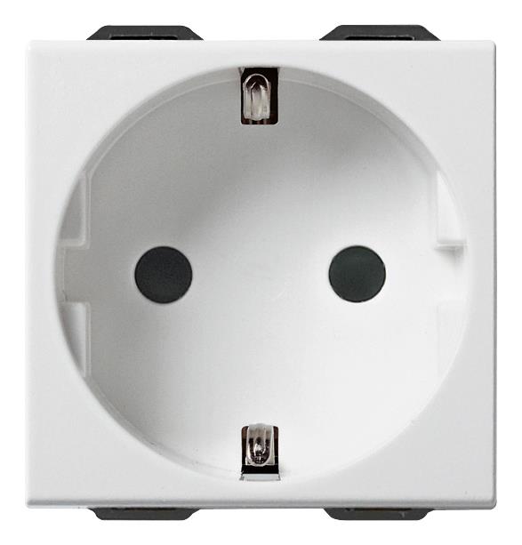 Vtičnica šuko 220V 2M bela 09208