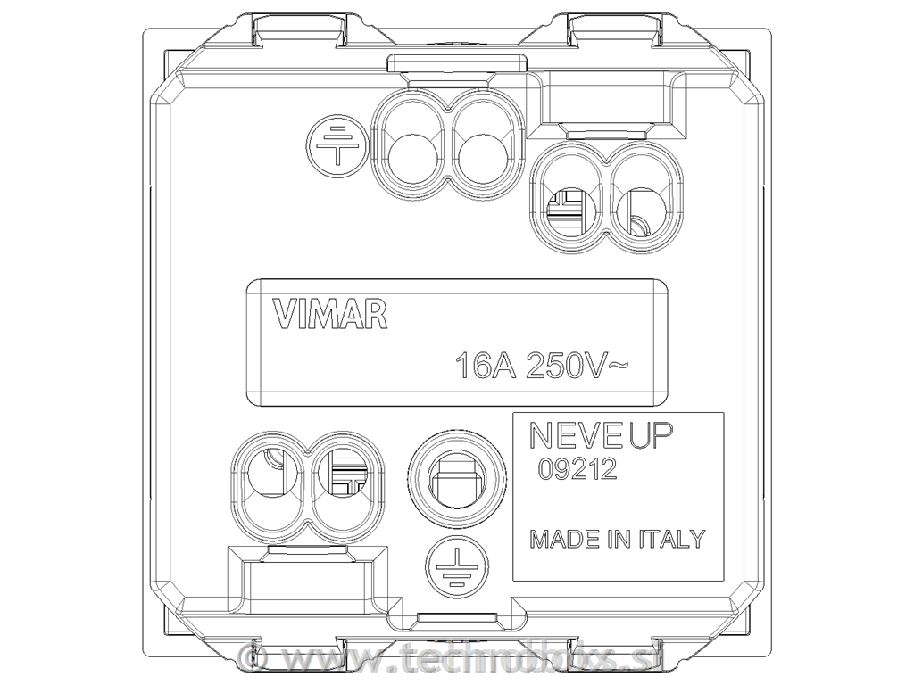 Vtičnica 2P+E 16A francoska bela