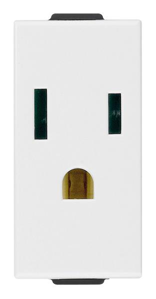 Vtičnica 2P+E 15A USA šuko vtičnica bela