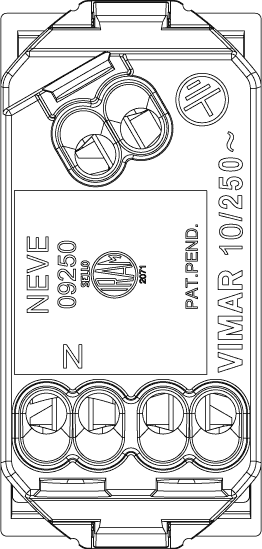 Vtičnica 2P+E 10A argentinska bela
