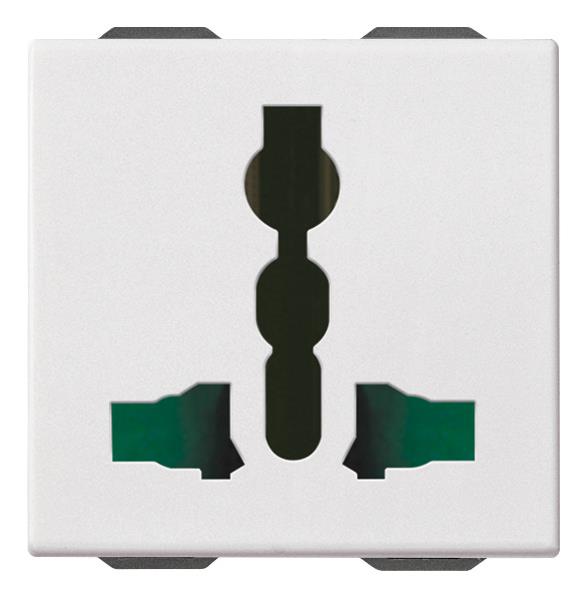 Vtičnica multistandard 220V bela 09257