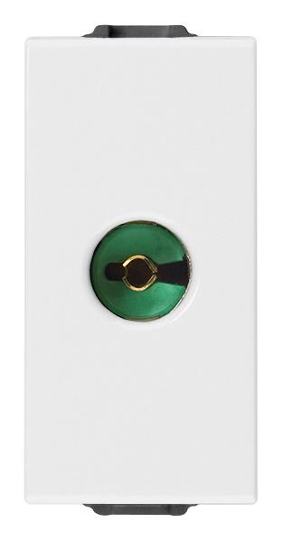 Vtičnica enojna TV IEC bela