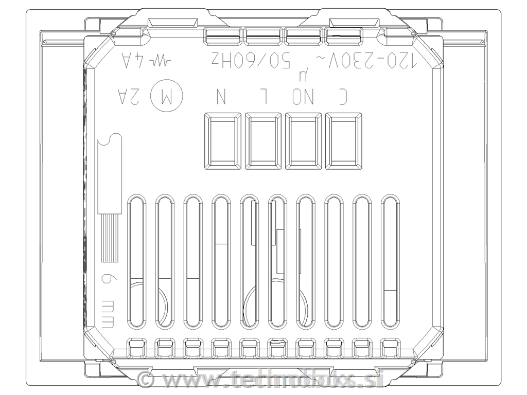 Stikalo za navpično oznako 2M belo