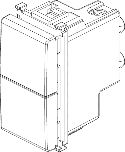 Tipkalo 1M dvojno neodvisno NO+NO belo