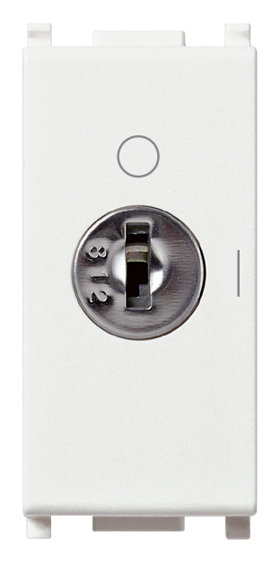 Stikalo Plana 2P 16AX stikalo+ključ beli