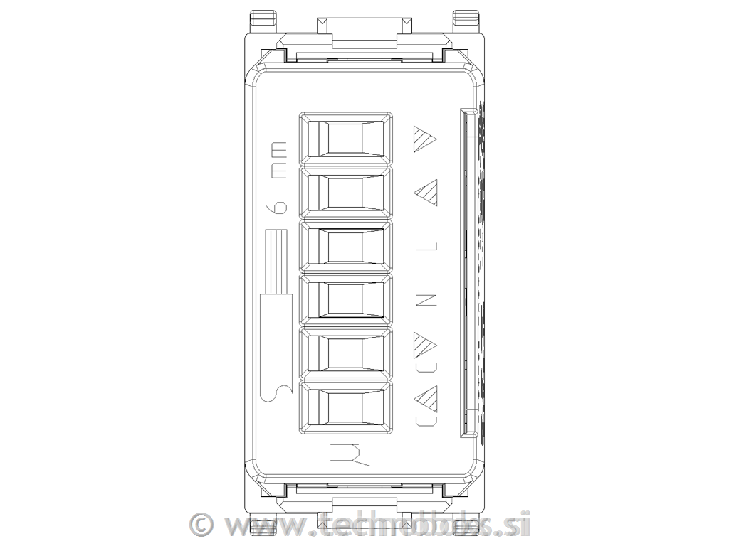 Tipkalo za rolete 1M belo Quid