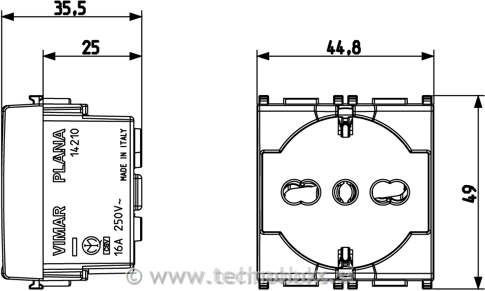 Vtičnica šuko univ. 2M 14210