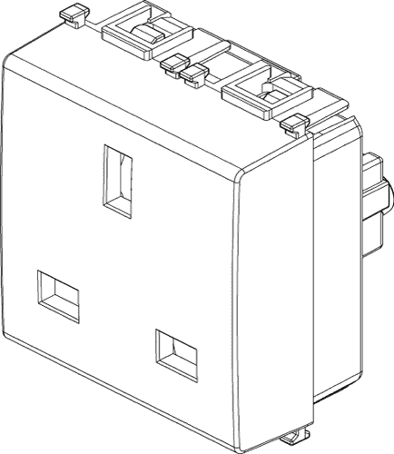 Vtičnica šuko angleški stand 14220