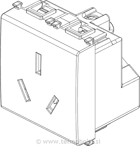 Vtičnica KITAJSKA 16A bela
