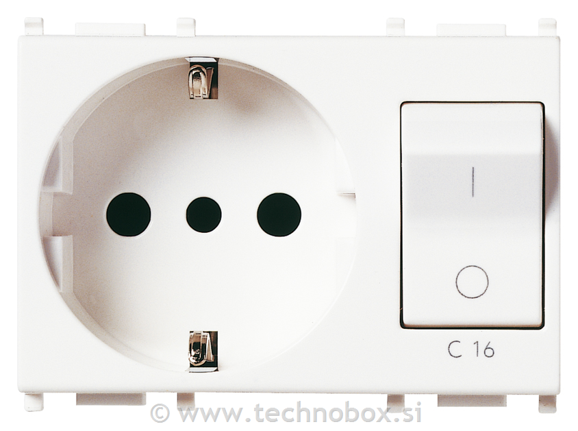 Vtičnica šuko 220V+var.C16 14276