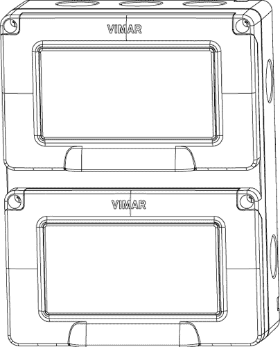 Ohišje n/o 8M 2x4M IP55 14912