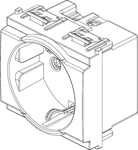 Vtičnica šuko 2M 230V 16208 modul