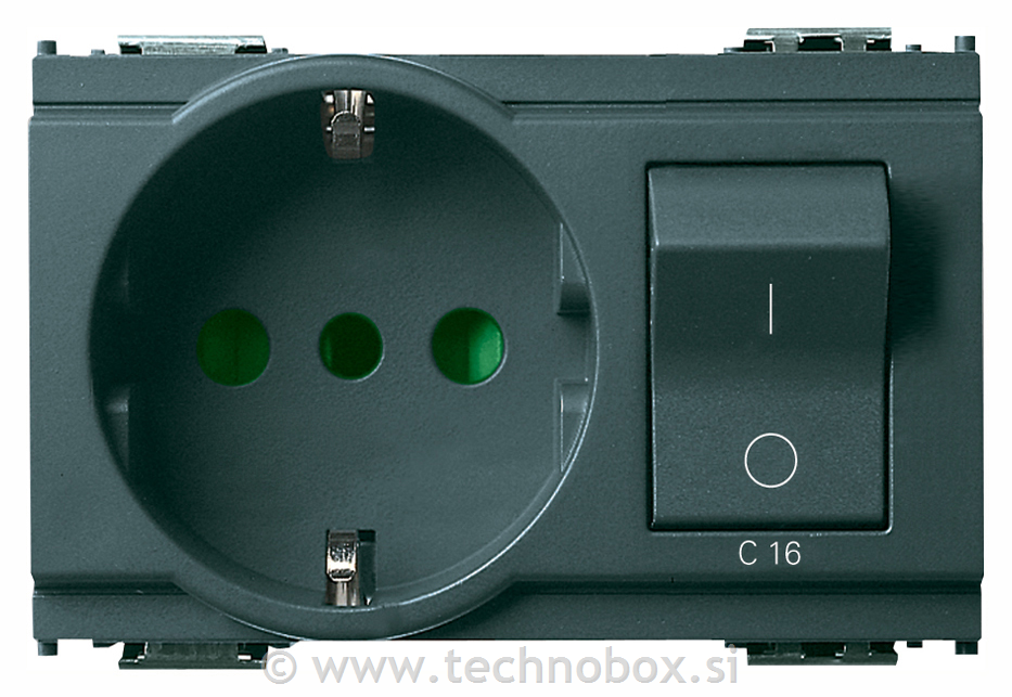 Vtičnica šuko z varov.C16 16276