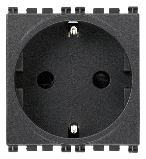 Vtičnica šuko 2M ARKE siva 19208