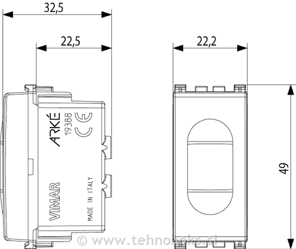 Indikator dvojni prozorni ARKE 1M