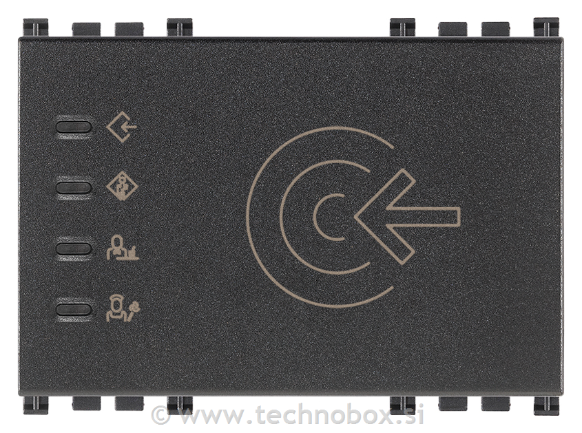 Zunanji čitalec kartic KNX sivi 19457