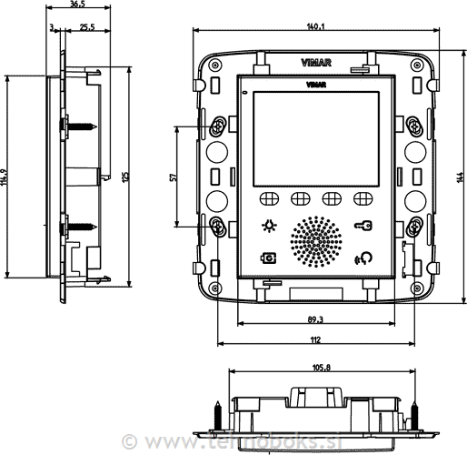 3,5 in Due Fili video entry unit