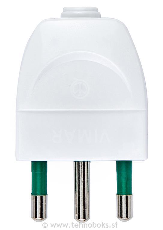 Vtikač axial 16A bel