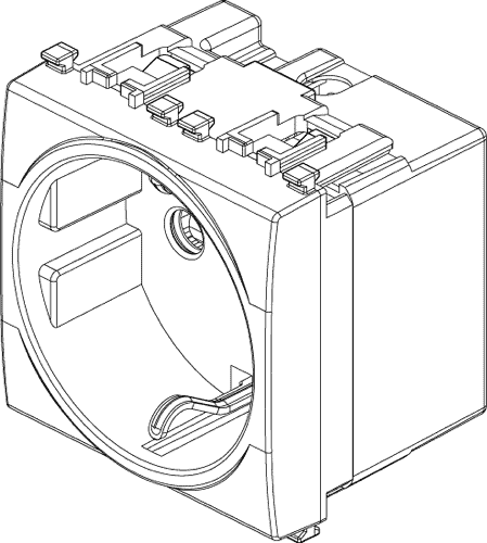 Vtičnica šuko 2M EIKON siva 20208