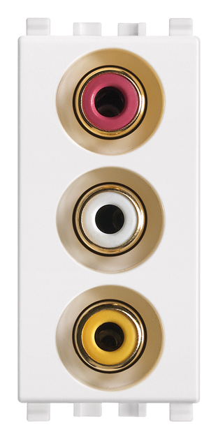 Modul 1M 3xRCA antracit 20335