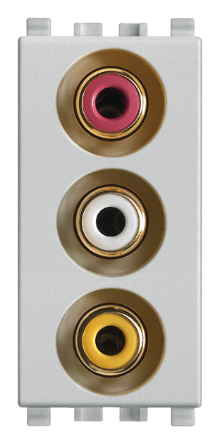 Modul 1M 3xRCA antracit 20335