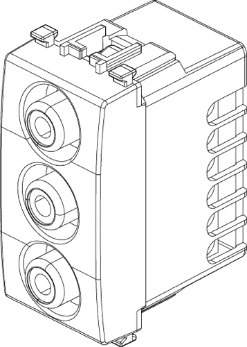 Modul 1M 3xRCA antracit 20335