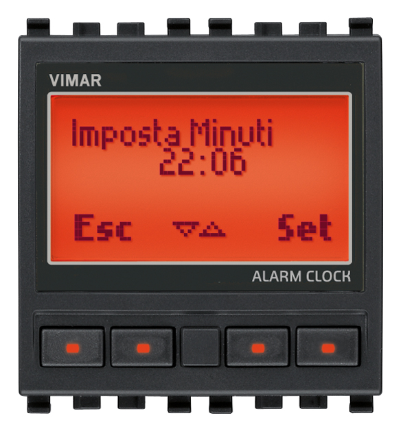 Budilka digitalna 2M antracit 20449