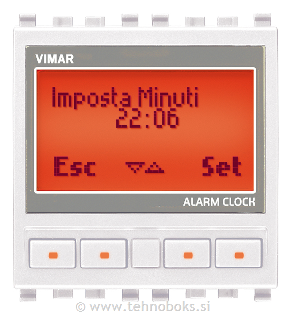 Budilka digitalna 2M antracit 20449