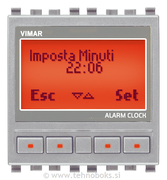 Budilka digitalna 2M antracit 20449