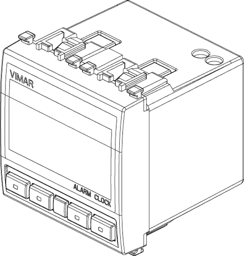 Budilka digitalna 2M antracit 20449