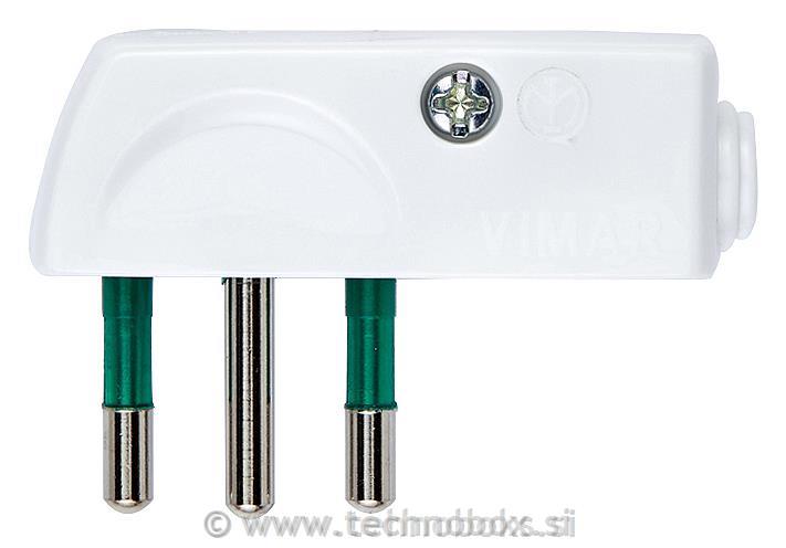 Vtikač 2P-E 90st. bel