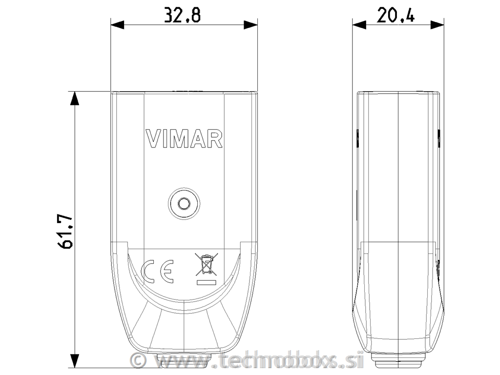 Vtičnica 2P+E 10A Euro ital stand. BE