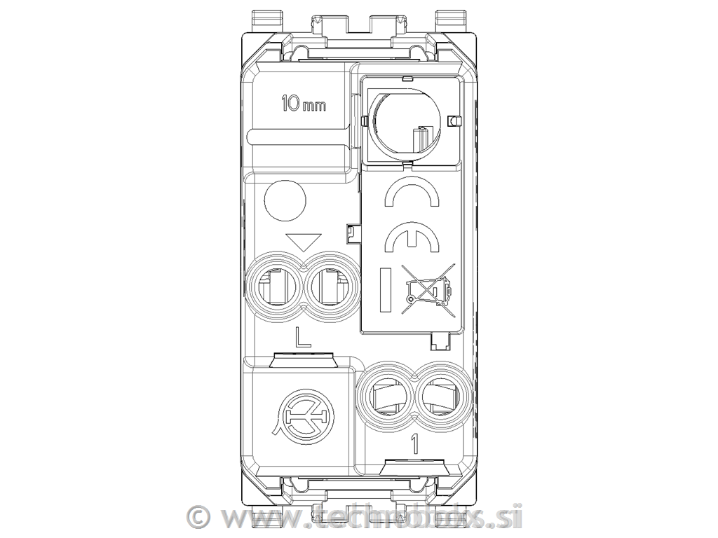 Tipkalo mehanizem axsialno 10A Flat