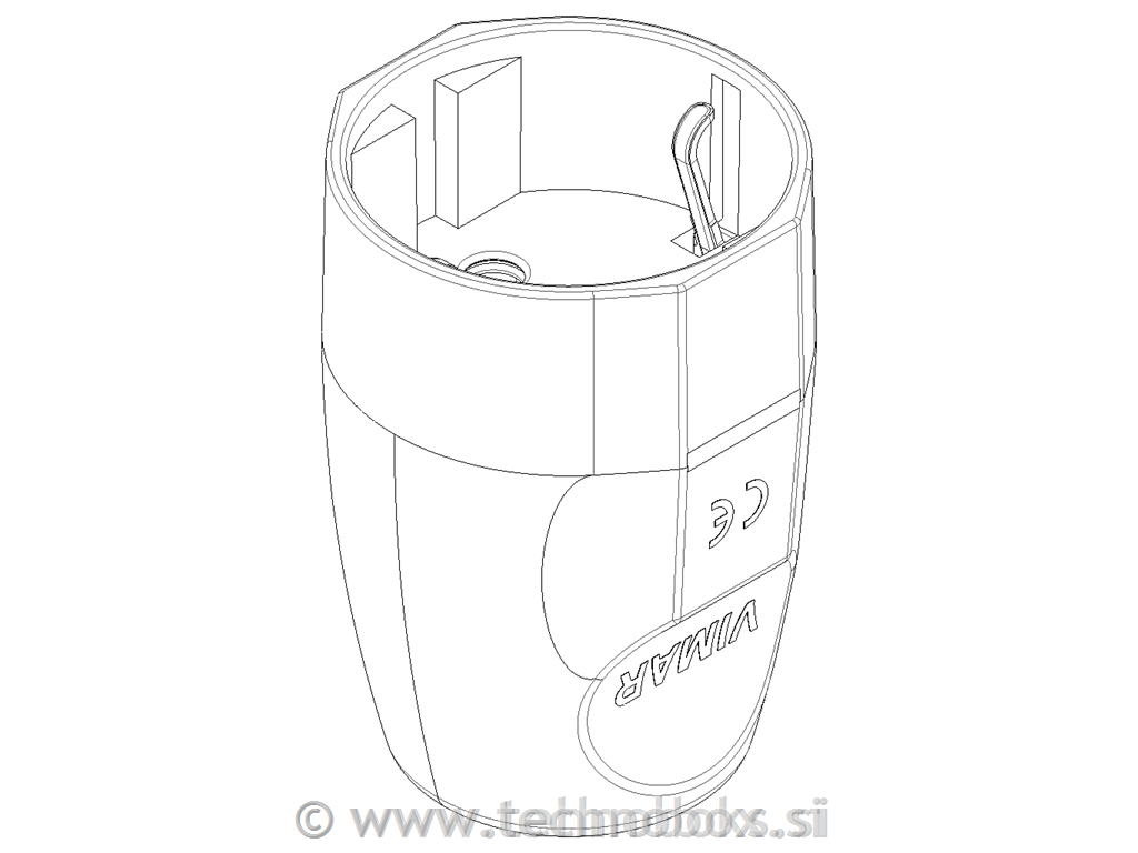 Vtičnica 2P+E 10A Euro ital stand. BE.