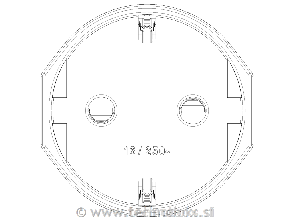 Vtičnica 2P+E16A Euro nemški stand. BE