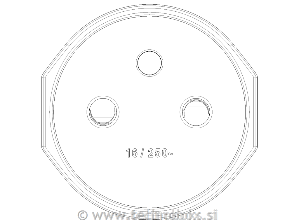Vtičnica axial 16A FR bela