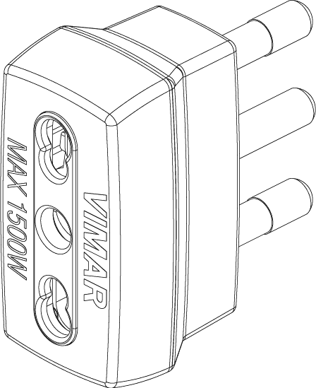 Adapter +P17/11 vtičnica bel