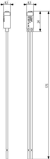 Tlivka LED 12-24V 0,1W oranžna